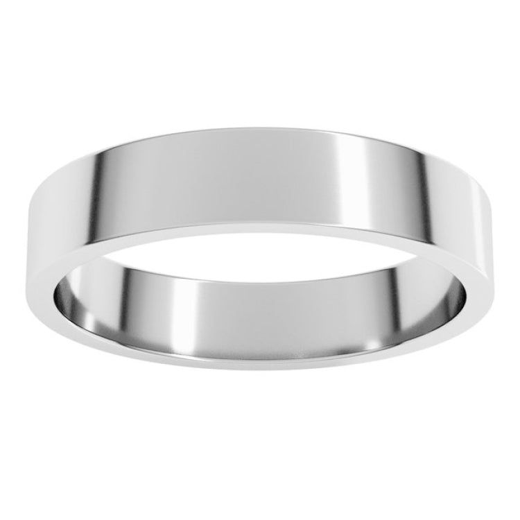 Platinum 4 mm Flat Band Size 6