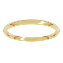 10K Yellow Gold 1.5 mm Lightweight Comfort-Fit Half Round Band Size 4.5