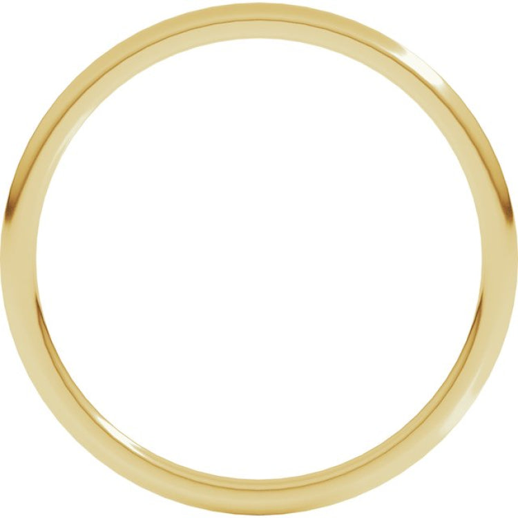 10K Yellow Gold 1 mm Lightweight Comfort-Fit Half Round Band Size 8