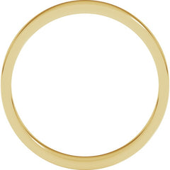 14K Yellow Gold 3 mm Flat Band Size 5.5