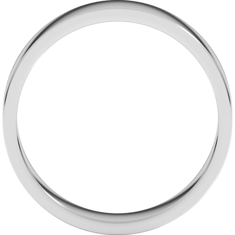14K White Gold 5 mm Flat Band Size 10.5