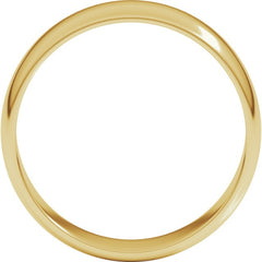 14K Yellow Gold 6 mm Lightweight Half Round Band Size 12.5
