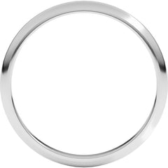 Platinum 2 mm Half Round Band Size 6.5