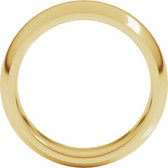 18K Yellow Gold 7 mm Comfort-Fit Half Round Band Size 10