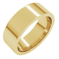 14K Yellow Gold 7 mm Comfort-Fit Flat Band Size 6