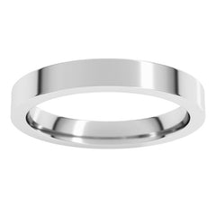Platinum 3 mm Comfort-Fit Flat Band Size 6.5