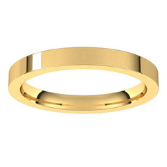 18K Yellow Gold 2.5 mm Comfort-Fit Flat Band Size 6