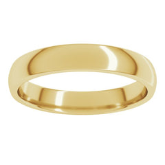 10K Yellow Gold 3.5 mm Lightweight Comfort-Fit Half Round Band Size 7