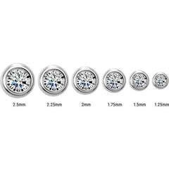14K Yellow Gold 1/10 CTW Natural Diamond Micro Bezel-Set Earrings