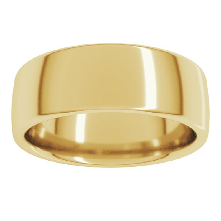 10K Yellow Gold 7 mm Comfort-Fit European-Style Band Size 10.5