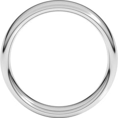 10K White Gold 6 mm Comfort-Fit European-Style Band Size 10