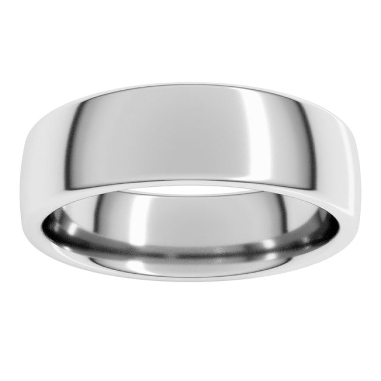 Platinum 6 mm Comfort-Fit European-Style Band Size 10