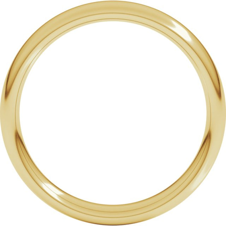 14K Yellow Gold 4 mm Comfort-Fit European-Style Band Size 11.5