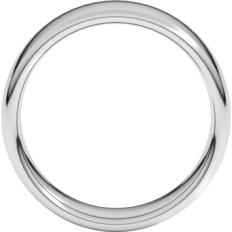 14K X1 White Gold 7 mm Comfort-Fit European-Style Band Size 11.5