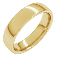 14K Yellow Gold 5 mm Comfort-Fit European-Style Band Size 14