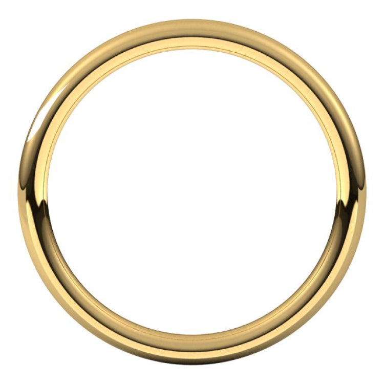 14K Yellow Gold 2 mm Comfort-Fit European-Style Band Size 5.5