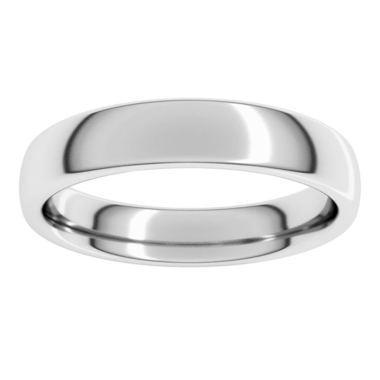 18K White Gold 4 mm Comfort-Fit European-Style Band Size 5.5