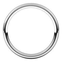 14K White Gold 2 mm Comfort-Fit European-Style Band Size 6.5