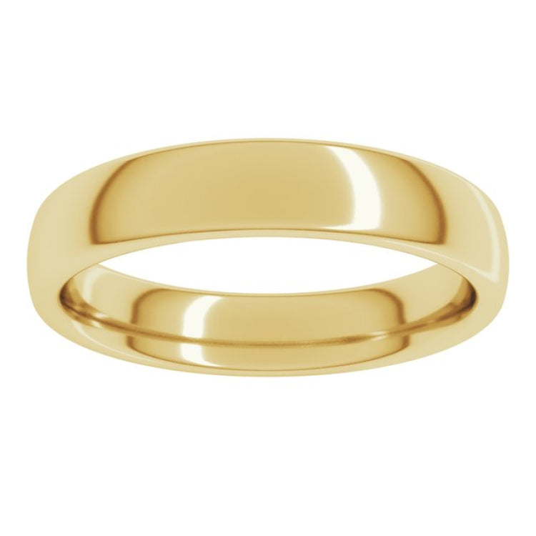 10K Yellow Gold 4 mm Comfort-Fit European-Style Band Size 7.5