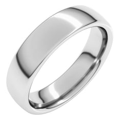 14K White Gold 5 mm Comfort-Fit European-Style Band Size 7