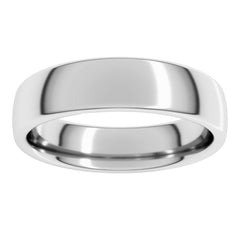 14K White Gold 5 mm Comfort-Fit European-Style Band Size 7