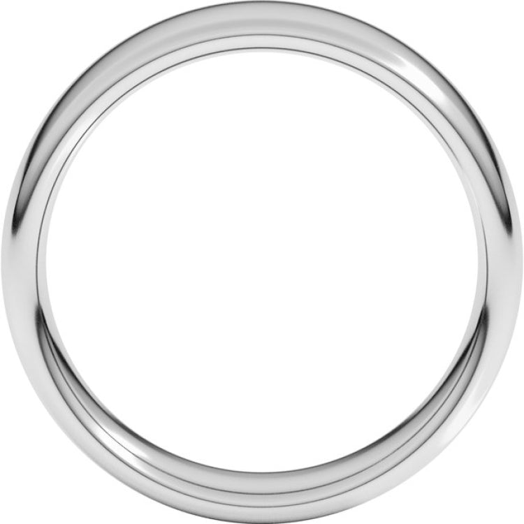 Platinum 6 mm Comfort-Fit European-Style Band Size 8