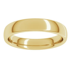 14K Yellow Gold 4 mm Comfort-Fit European-Style Band Size 9.5
