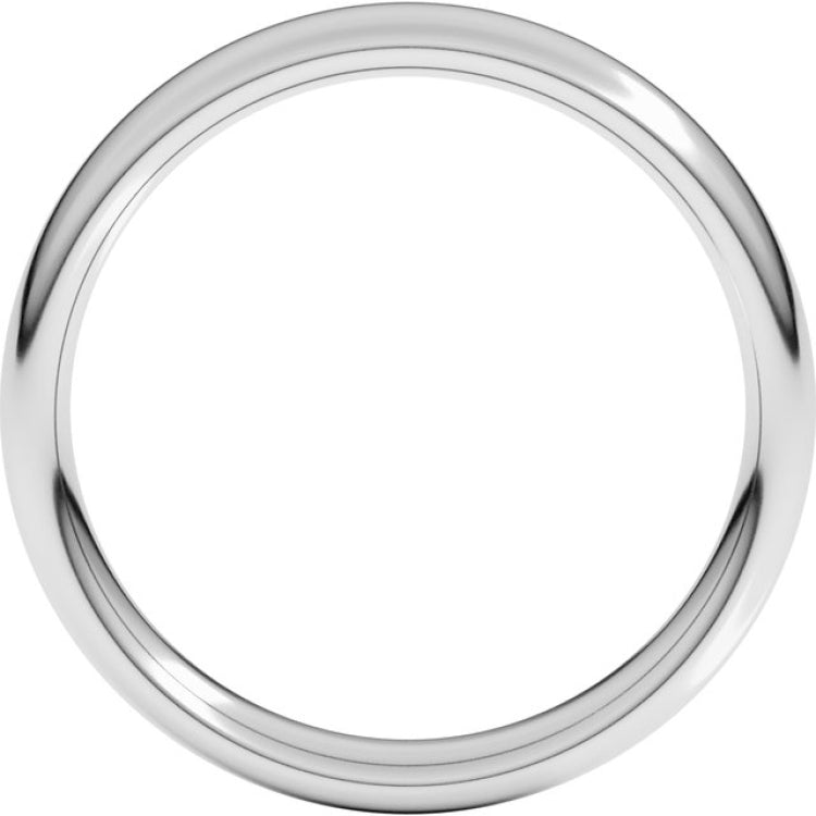 14K White Gold 4 mm Comfort-Fit European-Style Band Size 9