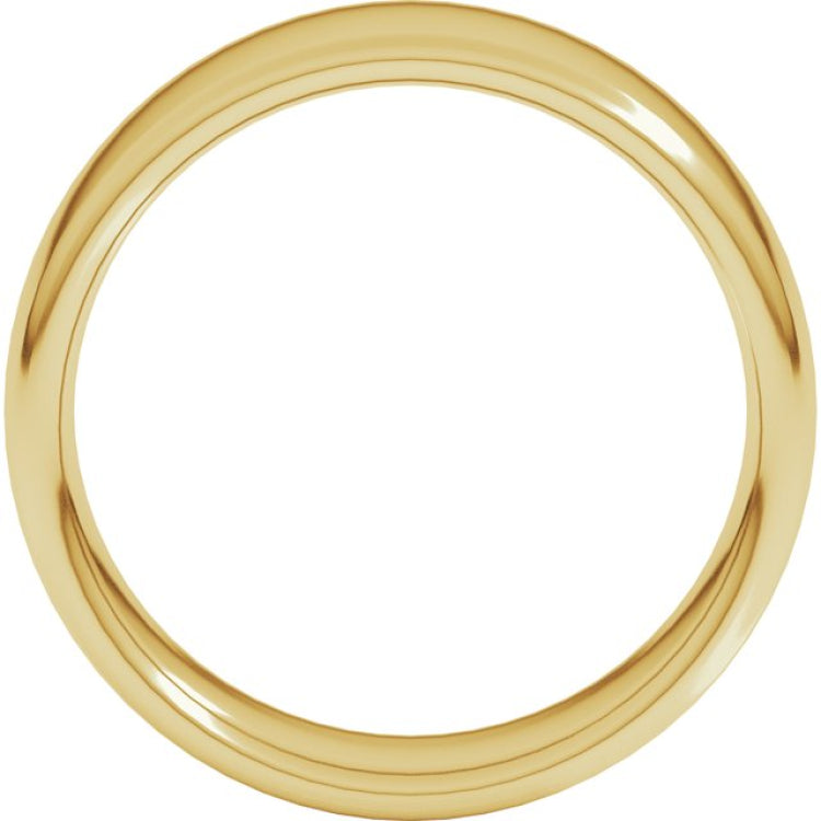 14K Yellow Gold 7 mm Comfort-Fit European-Style Band Size 9