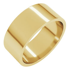 14K Yellow Gold 8 mm Flat Band Size 7