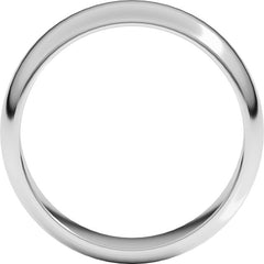 Platinum 6 mm Half Round Band Size 7
