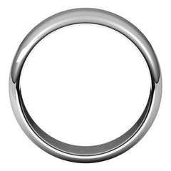 14K White Gold 8 mm Half Round Band Size 10.5