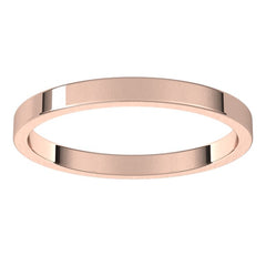 14K Rose Gold 2 mm Flat Band Size 6