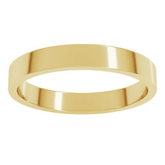 18K Yellow Gold 3 mm Flat Band Size 7