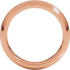 14K Rose Gold 5 mm Comfort-Fit Half Round Band Size 12