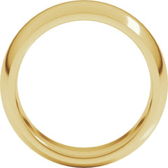 14K Yellow Gold 8 mm Comfort-Fit Half Round Band Size 10.5