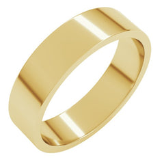 18K Yellow Gold 5 mm Flat Band Size 4