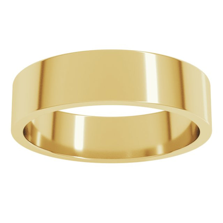18K Yellow Gold 5 mm Flat Band Size 4