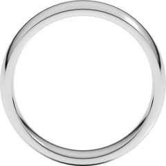 10K White Gold 6 mm Lightweight Comfort-Fit Half Round Band Size 10.5
