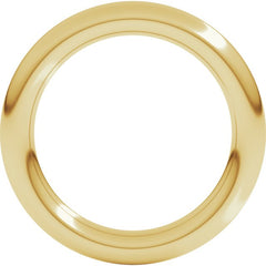 10K Yellow Gold 3 mm Comfort-Fit Full Round Band Size 10.5