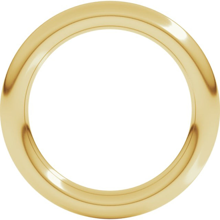 18K Yellow Gold 3 mm Comfort-Fit Full Round Band Size 11.5