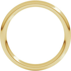 14K Yellow Gold 2 mm Comfort-Fit Full Round Band Size 3