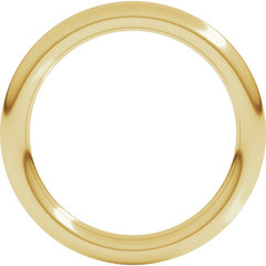 14K Yellow Gold 2.5 mm Comfort-Fit Full Round Band Size 5.5