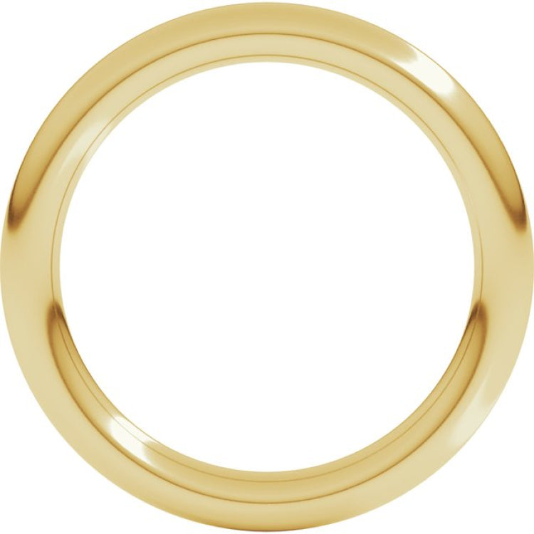 14K Yellow Gold 2.5 mm Comfort-Fit Full Round Band Size 5