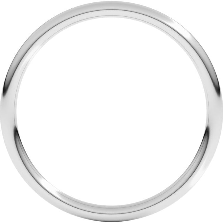 14K White Gold 1.5 mm Comfort-Fit Full Round Band Size 7