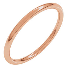 14K Rose Gold 1.5 mm Comfort-Fit Full Round Band Size 8.5