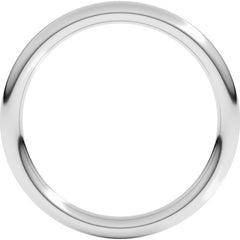 18K White Gold 2 mm Comfort-Fit Full Round Band Size 8.5