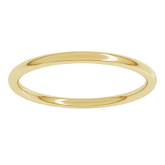 18K Yellow Gold 1.5 mm Comfort-Fit Full Round Band Size 9.5