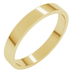 10K Yellow Gold 3 mm Flat Band Size 9
