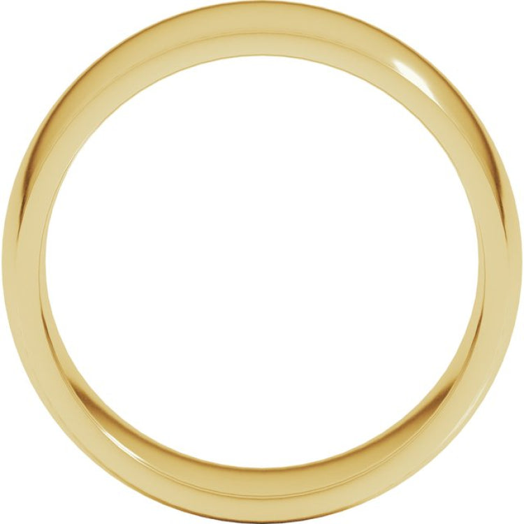 10K Yellow Gold 8 mm Lightweight Comfort-Fit Half Round Band Size 6.5